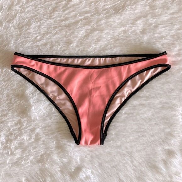Victoria’s Secret The Cheeky Coral Salmon Pink Bikini Swim Bottoms Medium - Picture 3 of 8